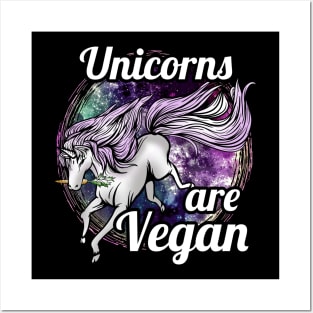 Unicorns are vegan Posters and Art